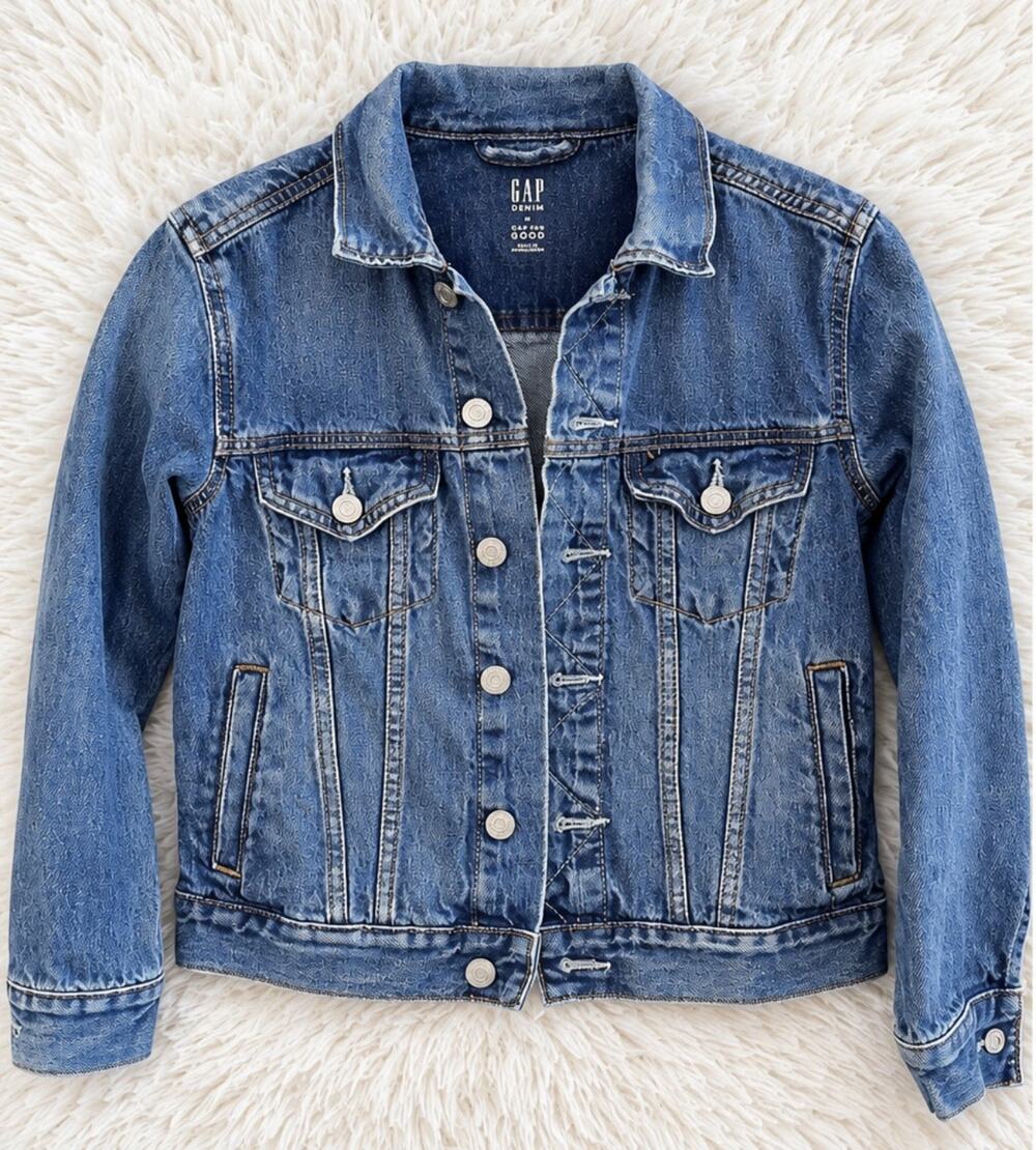 NEW GAP Junior Cotton Icon Denim Jacket Size M
